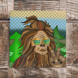 Retro-Bigfoot Pop Art Sasquatch Leinwanddruck