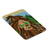 Retro-Bigfoot | Pop Art Sasquatch Magnet (Rechte Seite)