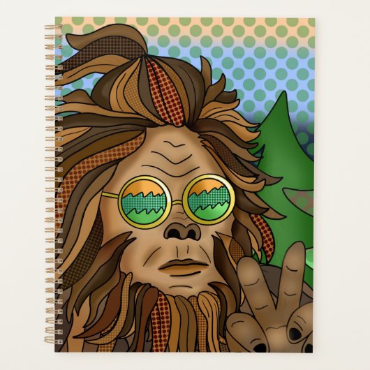 Retro-Bigfoot | Pop Art Sasquatch Planer (Vorderseite)