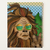 Retro-Bigfoot | Pop Art Sasquatch Planer (Rückseite)