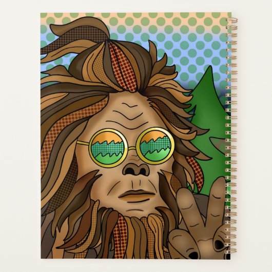 Retro-Bigfoot | Pop Art Sasquatch Planer (Rückseite)