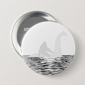 Retro Bigfoot Reiten über den Loch Ness Button (Vorne & Hinten)