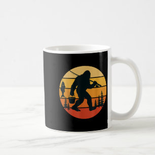 Retro Bigfoot Sasquatch Angeln Vater Kaffeetasse