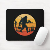 Retro Bigfoot Sasquatch Angeln Vater Mousepad (Mit Mouse)