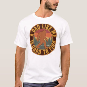 Retro Bigfoot Sasquatch Lustiger Vatertagskunst T-Shirt