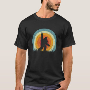 Retro Bigfoot Sasquatch Middle Finger Funny I Hass T-Shirt