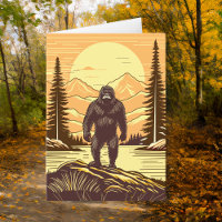 Retro Bigfoot Sasquatch Mountains Geburtstag