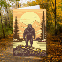 Retro Bigfoot Sasquatch Mountains Geburtstag