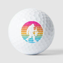 Retro-Bigfoot-Saxophon-Sonnenuntergangs-Design Golfball