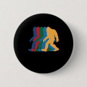 Retro Bigfoot Silhouette 70er Vintag Button (Vorderseite)