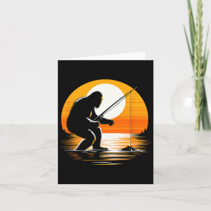 Retro Bigfoot Silhouette Sasquatch verstecken und  Karte