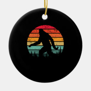 Retro Bigfoot Silhouette Sun Glaube! Original 80' Keramik Ornament
