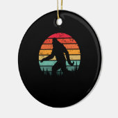 Retro Bigfoot Silhouette Sun Glaube! Original 80' Keramik Ornament (Links)
