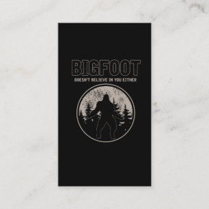 Retro Bigfoot Squatch Yeti Glaube Joke Visitenkarte
