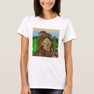 Retro-Bigfoot   Vintag Colors Sasquatch Pop Art Ar T-Shirt
