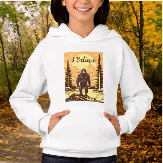 Retro Bigfoot Vintag Sasquatch Mountains Hoodie