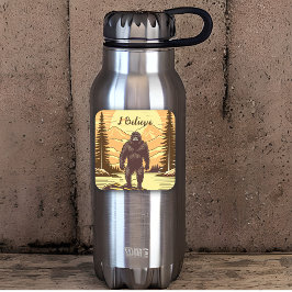 Retro Bigfoot Vintag Sasquatch Mountains Quadratischer Aufkleber