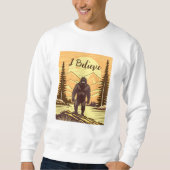 Retro Bigfoot Vintag Sasquatch Mountains Sweatshirt (Vorderseite)