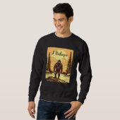 Retro Bigfoot Vintag Sasquatch Mountains Sweatshirt (Vorne ganz)