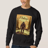 Retro Bigfoot Vintag Sasquatch Mountains Sweatshirt (Vorderseite)