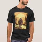 Retro Bigfoot Vintag Sasquatch Mountains T-Shirt (Vorderseite)