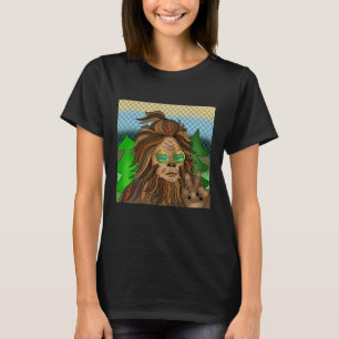 Retro Bigfoot   Vintage Farben Sasquatch Pop Art  T-Shirt