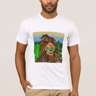 Retro Bigfoot Vintage Farben Sasquatch Pop Art T-Shirt