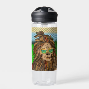 Retro Bigfoot Vintage Farben Sasquatch Pop Art Trinkflasche