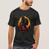 Retro Bigfoot Wildland Firefighter Sasquatch Firem T-Shirt (Vorderseite)