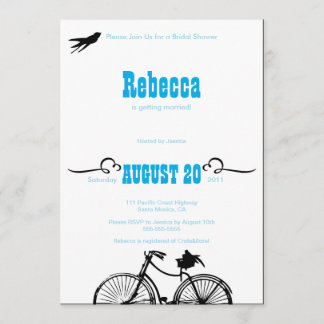Retro Bike Bridal Dusche Einladung