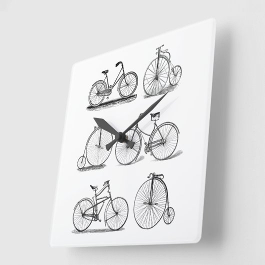 Retro Bike Clock Quadratische Wanduhr (Winkel)