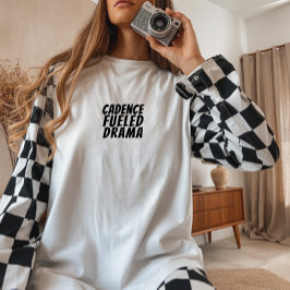 Retro bike Girl Irony black Tri-Blend Shirt