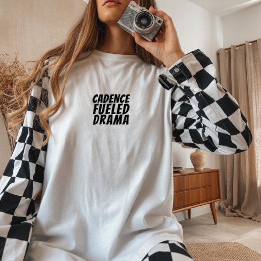 Retro bike Girl Irony black Tri-Blend Shirt