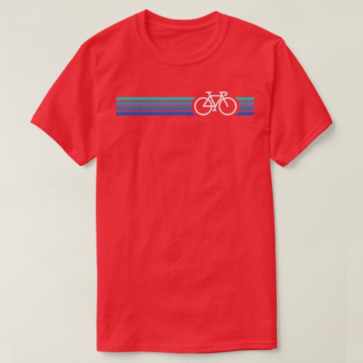 Retro Bike Style Blau T-Shirt (Design vorne)