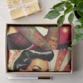 Retro-Biker-Button Seidenpapier (Geschenk)