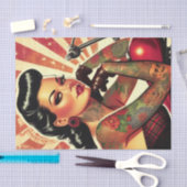 Retro-Biker-Button Seidenpapier (Handwerk)