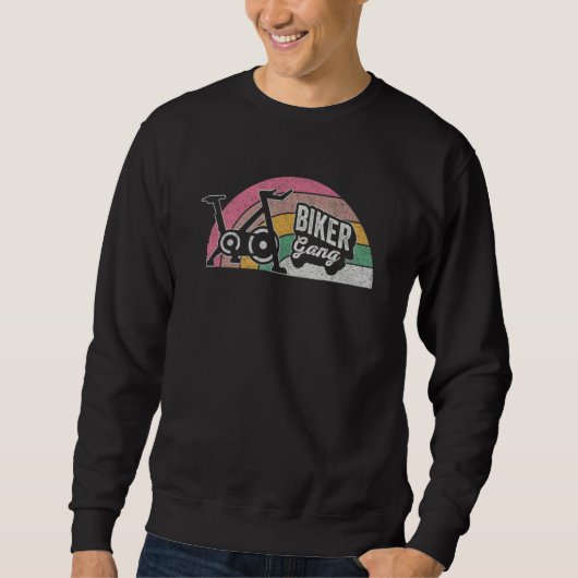 Retro Biker Gang Spin Saying Gym Workout Spinnin Sweatshirt (Vorderseite)