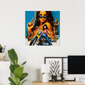 Retro Biker Girls Poster (Heimbüro)