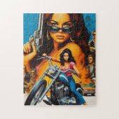 Retro Biker Girls Puzzle (Vertikal)