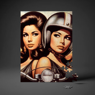 Retro Biker Girls Puzzle