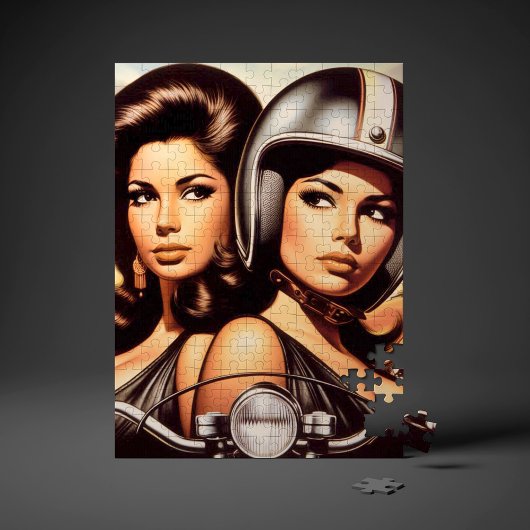 Retro Biker Girls Puzzle