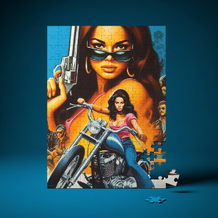 Retro Biker Girls Puzzle