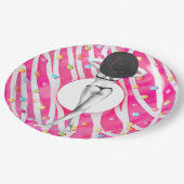 Retro Bikini Girl Geburtstagspool Party Pappteller (Schrägansicht)