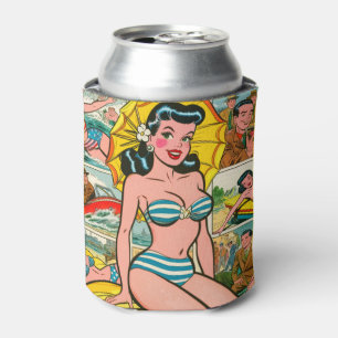 Retro Bikini Girl Summer Comic Dosenkühler