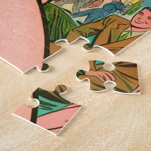 Retro Bikini Girl Summer Comic Puzzle (Seite)