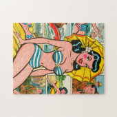 Retro Bikini Girl Summer Comic Puzzle (Horizontal)