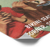 Retro - Bikini Saison vs. Eiscreme, Poster (Ecke)