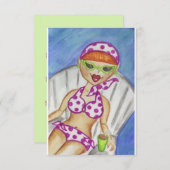 Retro Bikini Summer Pool GRILLEN Party Einladungen (Vorne/Hinten)