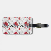 Retro bilden Sie Girly modisches buntes Gepäckanhänger (Rückseite horizontal)