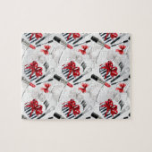 Retro bilden Sie Girly modisches buntes Puzzle (Horizontal)